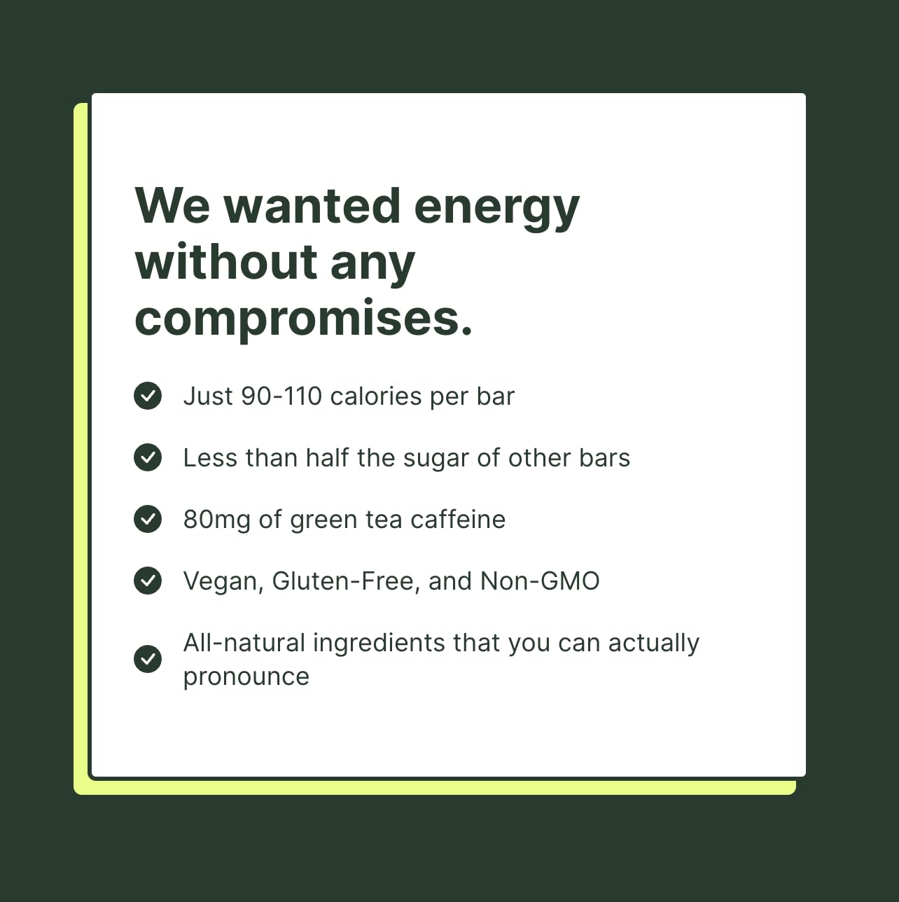 Verb Caffeinated Energy Bars Chocolate Chip Cookie Dough (26g, Pack of 16) 110-Calorie Delicious Energy Bar, Gluten Free On-the Go Snack with 80mg Green Tea Caffeine, Only Real-Food Ingredients