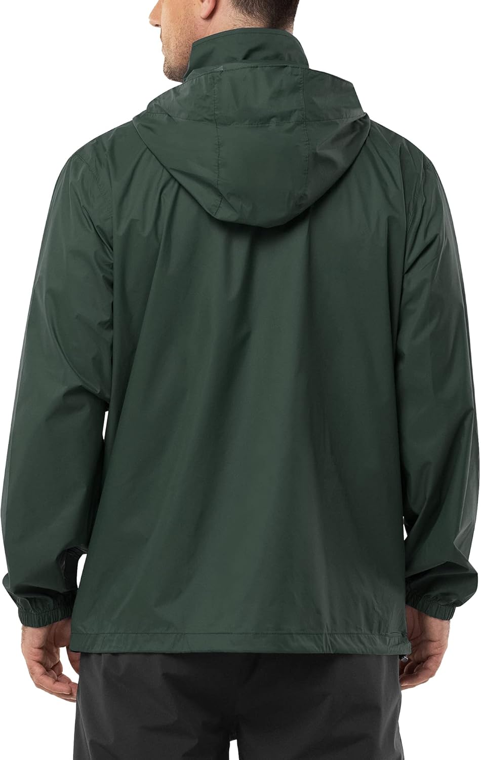 Outdoor Ventures Men's Rain Jacket Waterproof Lightweight Packable Rain Shell Raincoat with Hood for Golf Hiking Travel