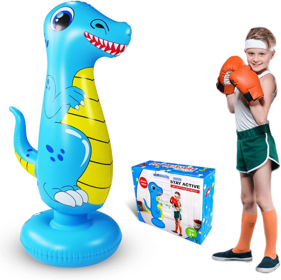 Punching Bag for Kids, Free Standing Boxing Bag for Bounce Back Focus Punching Bag for Practicing Karate, Taekwondo, De-Stress Boxing Bag for Kids.