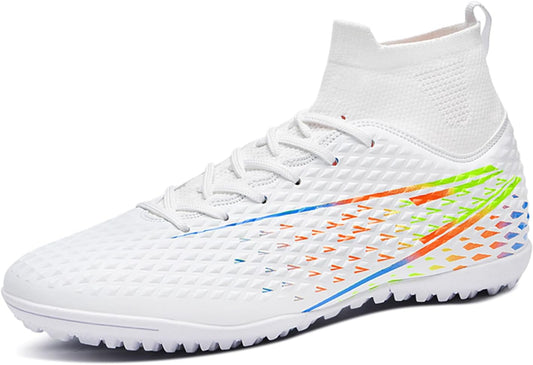 Indoor Soccer Cleats Mens Womens Turf Soccer Cleats Wide Socer Shoes FG AG TF High Ankle Football Boots