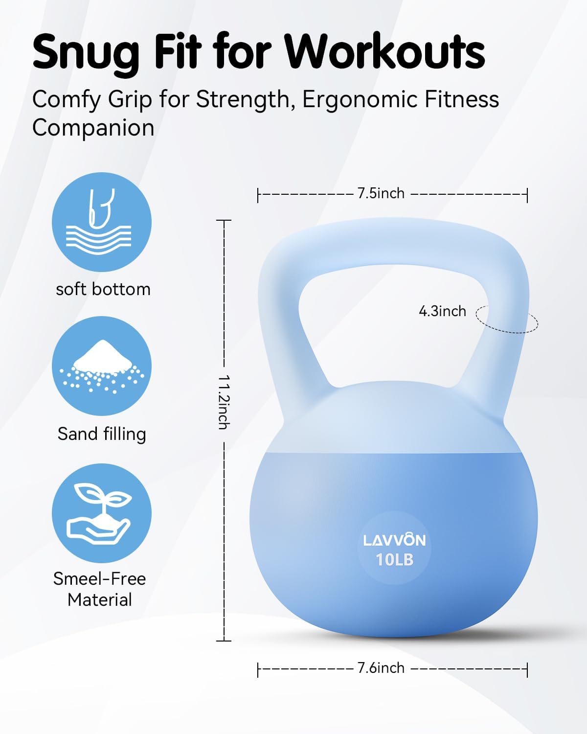 Soft Kettlebell - Cushioned Impact-Resistant Base and Anti-Slip, Kettle bell Anti-Slip Grip Weight for Home Workouts, Safe Strength Training Kettlebells Sets for Women & Men, With Non-slip Gloves