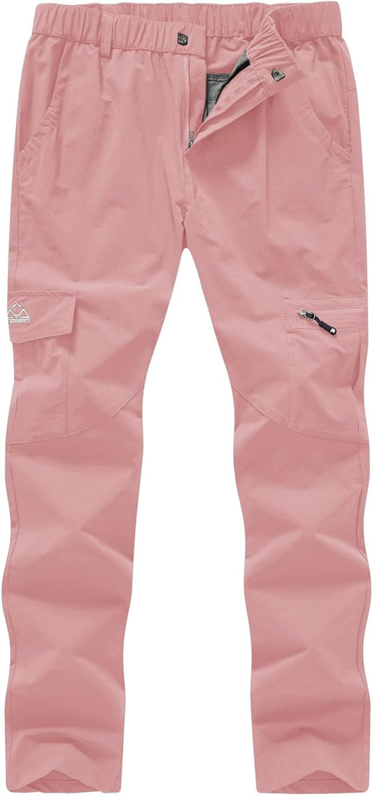 YSENTO Women's Hiking Pants Lightweight Stretch Quick Drying UPF 50 Camping Travel Work Cargo Pants 6 Pockets