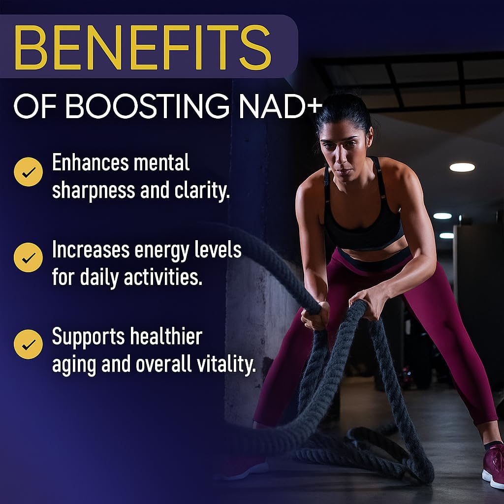 Ageless NAD Supplements for Women & Men | High Purity 300mg Nicotinamide Riboside Chloride | NMN Supplement for Anti-Aging | Support Energy, Focus, Body Fat and Cognitive Function 30 Count