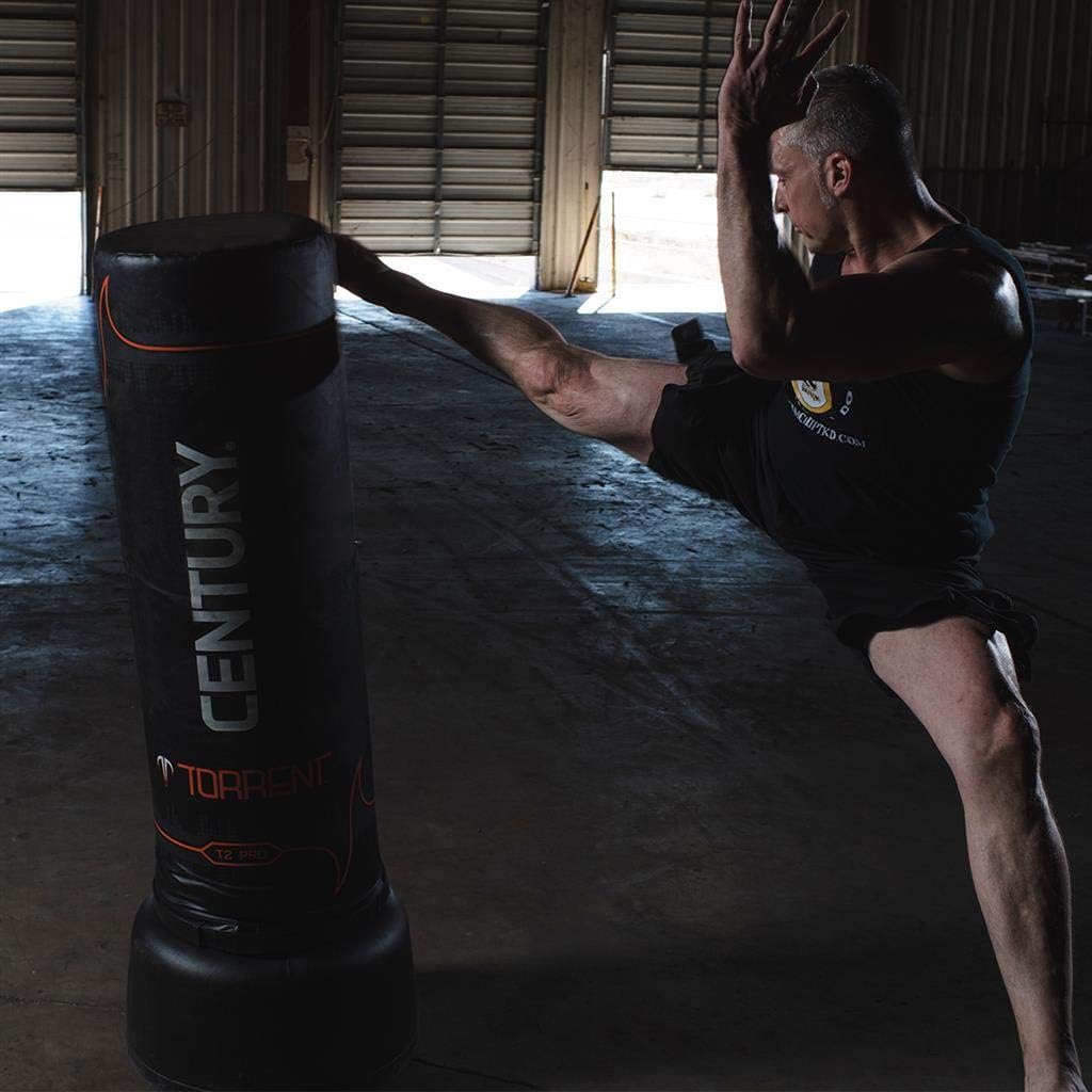 Century Torrent Freestanding Punching Bags - T1 or T2 Options | Black Free Standing Training Heavy Bag | Ideal for Martial Arts, Boxing, Kickboxing and Cardio Workouts | Designed for Men and Women