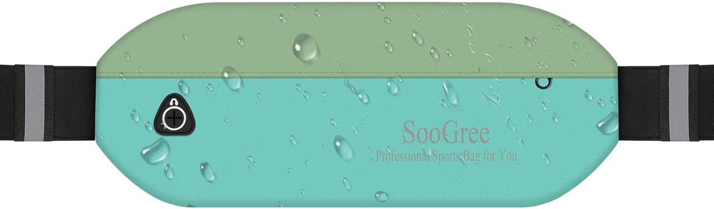 Slim Fanny Packs for Women Men,Waterproof Waist Pack with Reflective Strip Adjustable Strap,Running Belt for Sports Workout Cycling Hiking, Casual Hands-Free Wallets Phone Bag (Style 3)