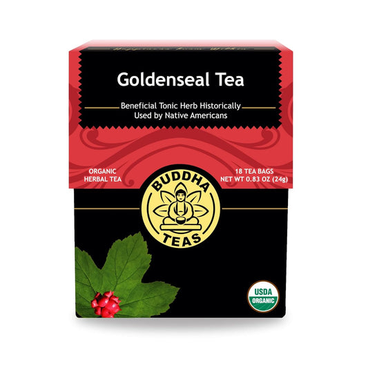 Buddha Teas Organic Goldenseal Tea - OU Kosher, USDA Organic, CCOF, 18 Bleach-Free Tea Bags
