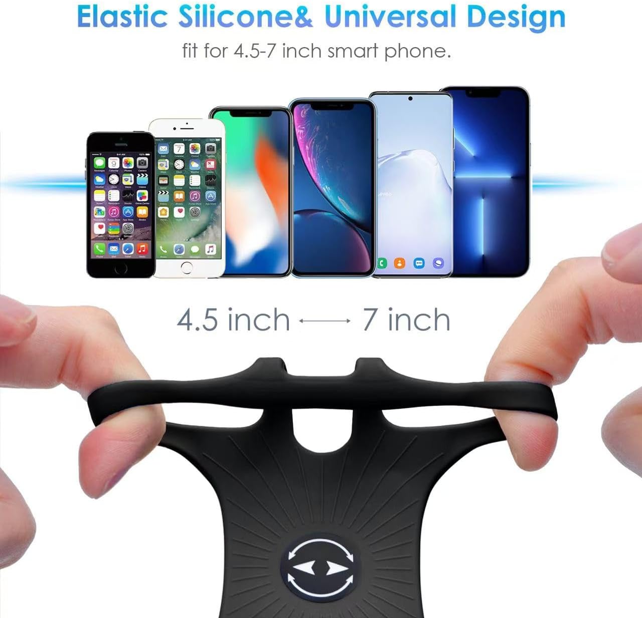 Cikyner Running Armband : 3 in 1 Sports Phone Holder - 360 Rotatable & Detachable for 4.5-7'' iPhone - Gym Running Hiking