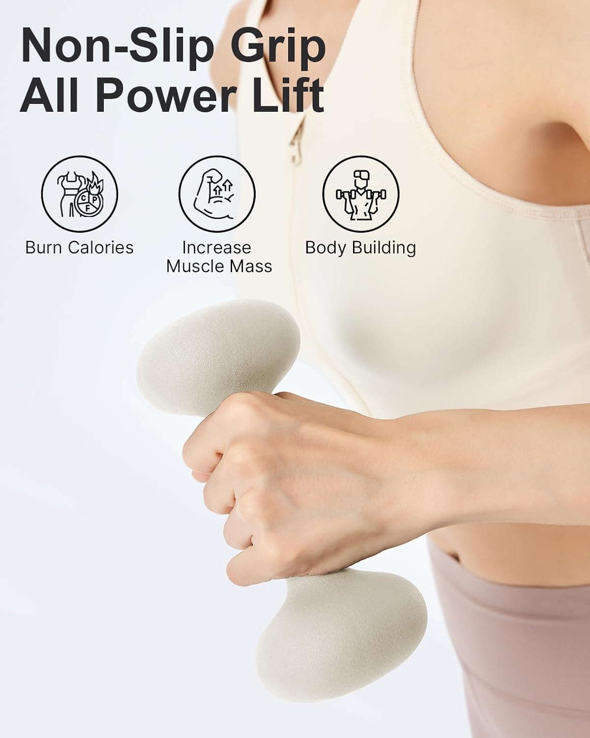 YOTTOY Weights Dumbbells Set for Women,2-15 Pound Dumbbells Set of 2, Non-Slip Hand Weights for Home Workouts, Portable Strength Training Neoprene dumbbells