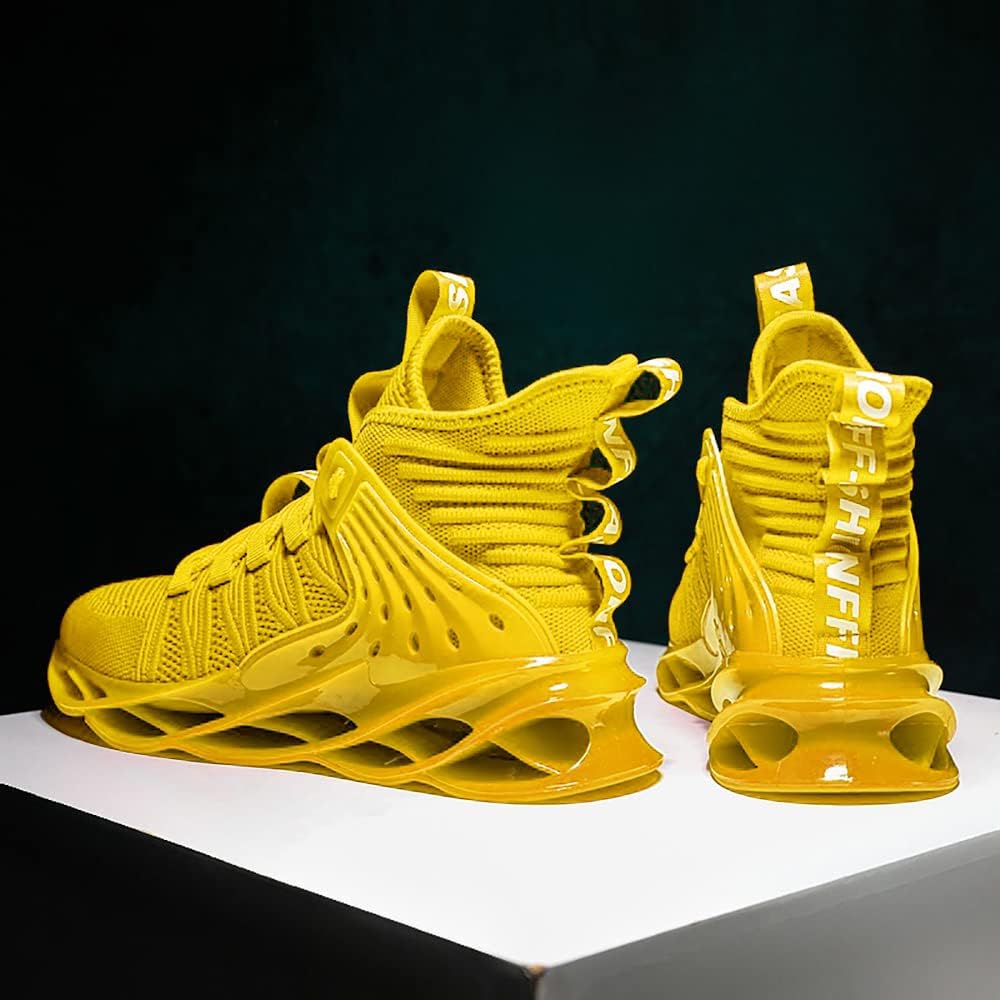 Hello MrLin Men's Running Shoes Non Slip Athletic Tennis Walking Blade Type Sneakers Hip Hop