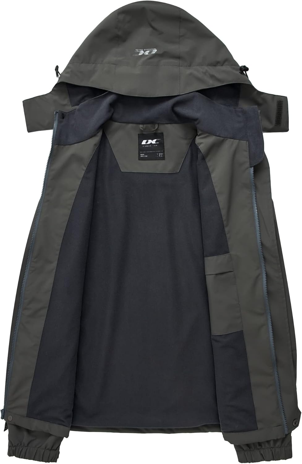 Diamond Candy Men's Hooded Waterproof Jacket Lightweight Rain Jacket Outdoor Casual Sportswear