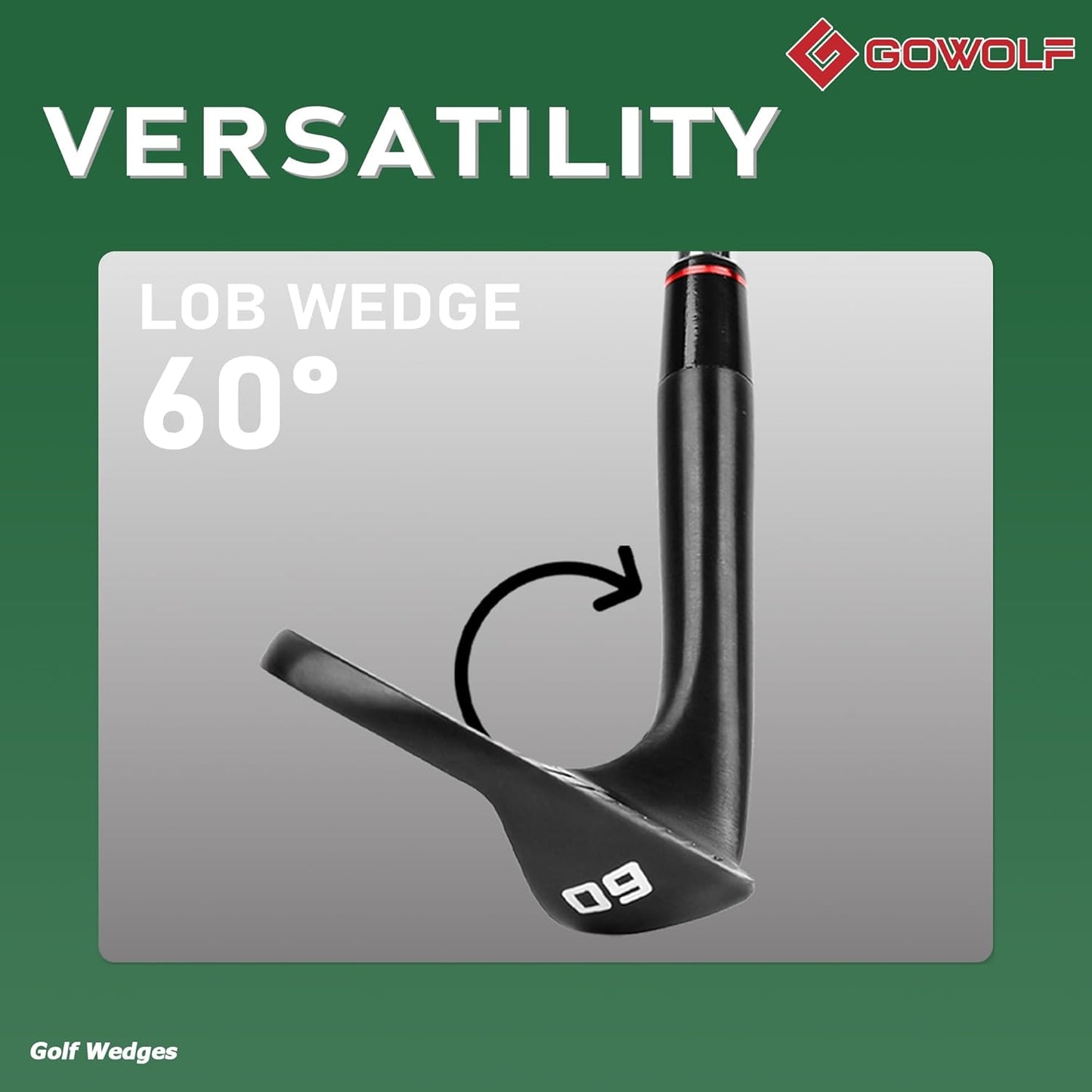 Gowolf Premium Forged Full Face Golf Wedges 50/52/54/56/58/60 Degree Individual or Sets for Men, Right Hand Gap Wedge Sand Wedge Lob Wedge, Golf Clubs CNC Milled Face for More Spin - Great Golf Gifts