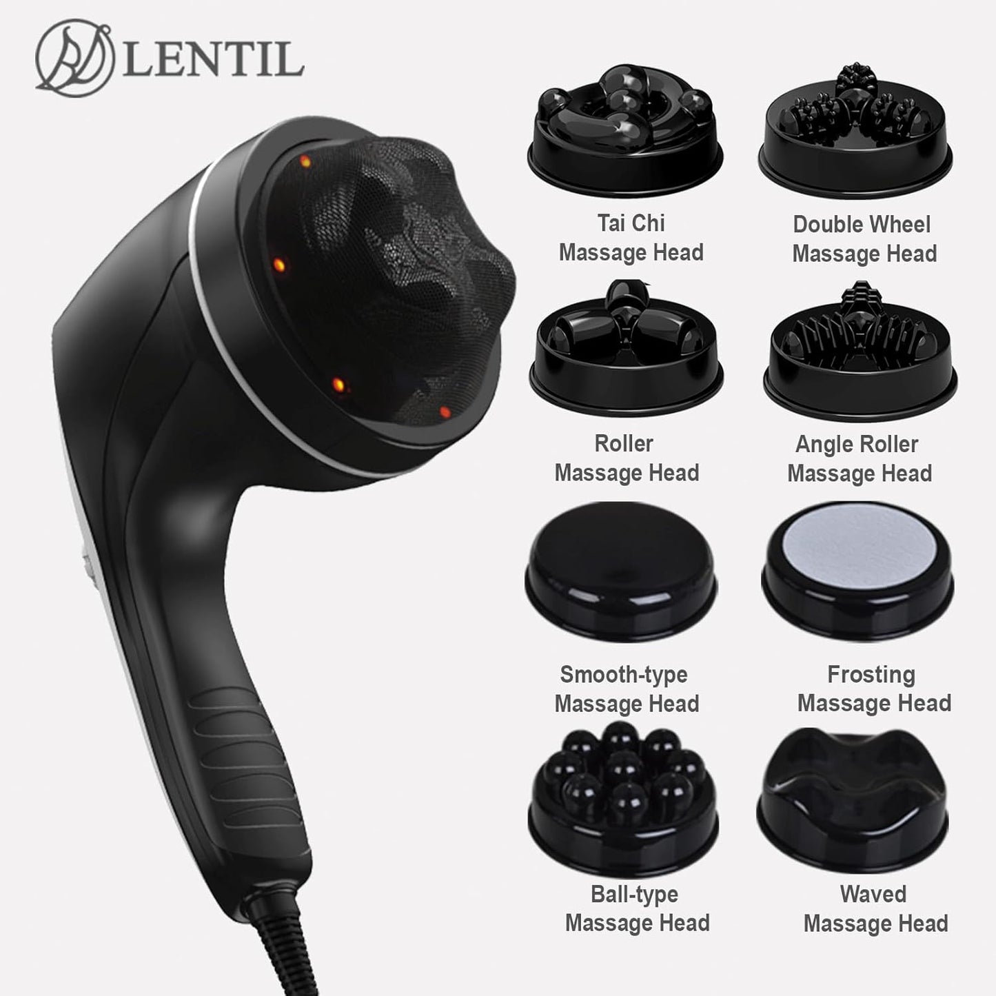 Cellulite Massager Handheld, Body Sculpting Machine, Massage Lymphatic Stomach Abdomen Arm Belly Fat with 8 Massage Heads;Suitable in Gym Office Home Travel, Ideal Gifts for Women Man