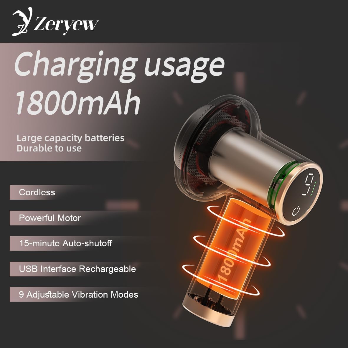 Cordless Cellulite Massager, Handheld Lymphatic Drainage Tool, Mini Body Sculpting Machine with 9 Speeds and 8 Massage Heads, Lymphatic Drainage Massage Tool for Legs Butt Belly Fat