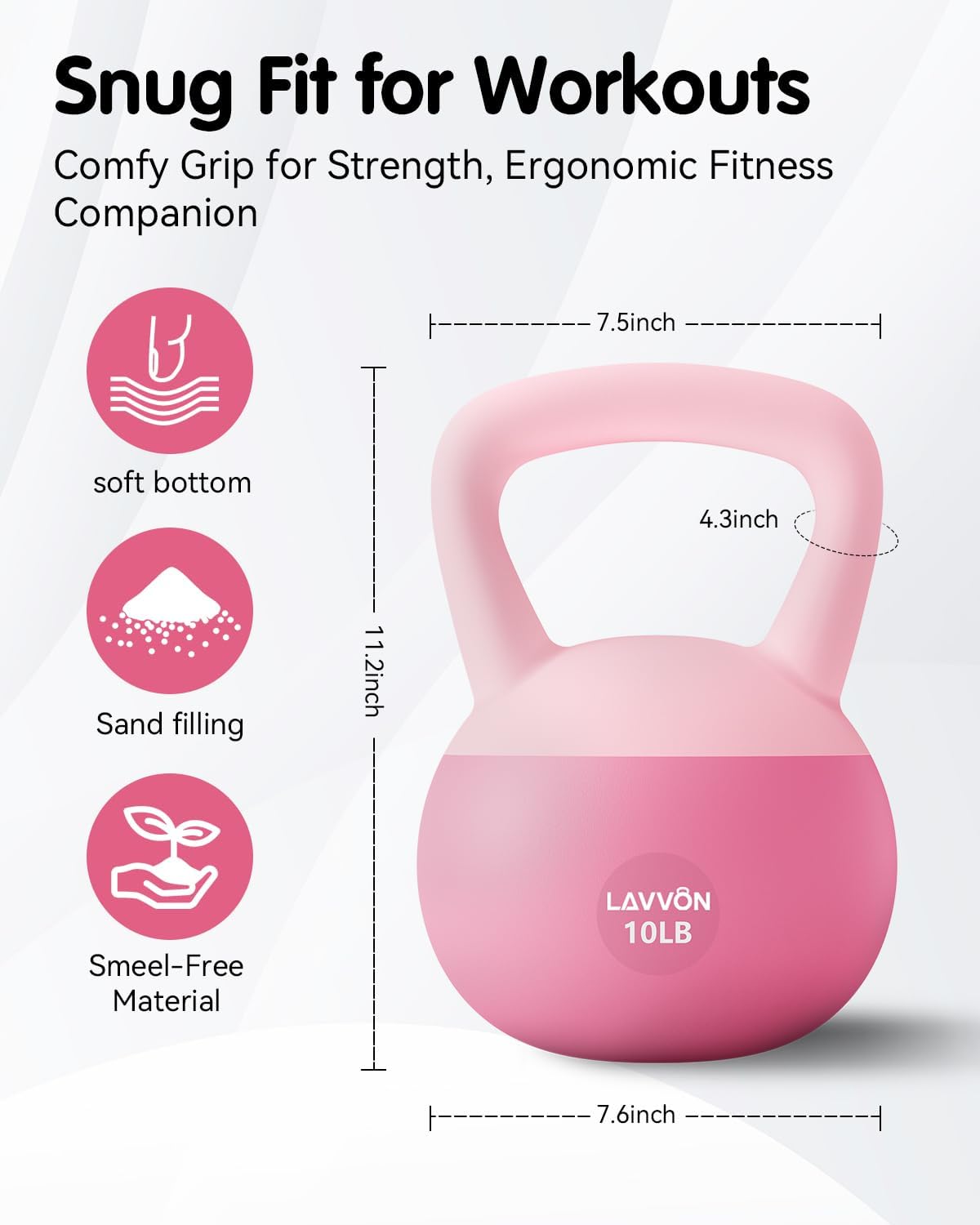 Soft Kettlebell - Cushioned Impact-Resistant Base and Anti-Slip, Kettle bell Anti-Slip Grip Weight for Home Workouts, Safe Strength Training Kettlebells Sets for Women & Men, With Non-slip Gloves