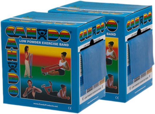 CanDo Twin-Pak Exercise Band, Blue, 100 Yard