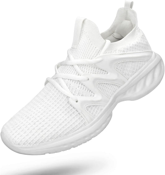 Pujcs Men's Slip on Walking Shoes Lightweight Breathable Non Slip Running Shoes Athletic Gym Tennis Shoes Sneakers for Men