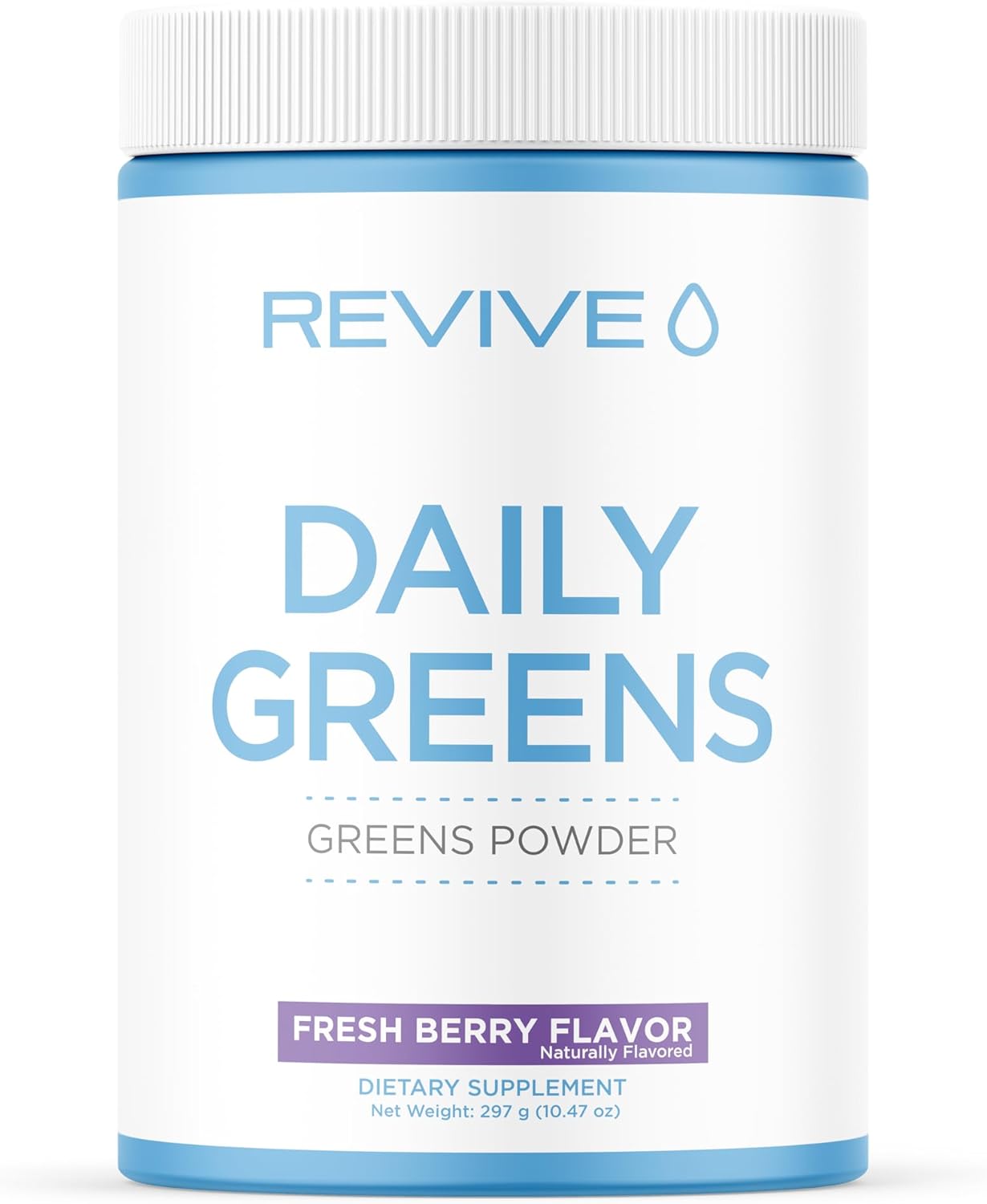 Revive MD Daily Green Powder Superfood (Fresh Berry) - Supergreens Powder to Support Energy Levels - Green Juice That Improves Fiber Intake - Vegetable Supports Digestion and Gut Health