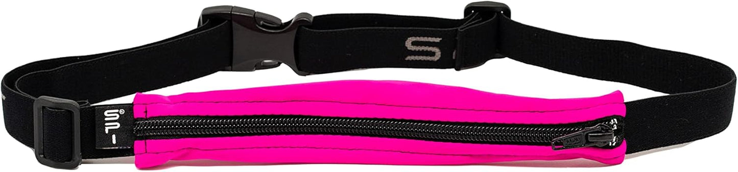 SPIbelt Running Belt for Women Men, Phone Holder for Running, Running Fanny Pack, Holder for Phone, Running Waist Pack, Adjustable Waist, [Fits All Phones]. Fuchsia with Black Zipper