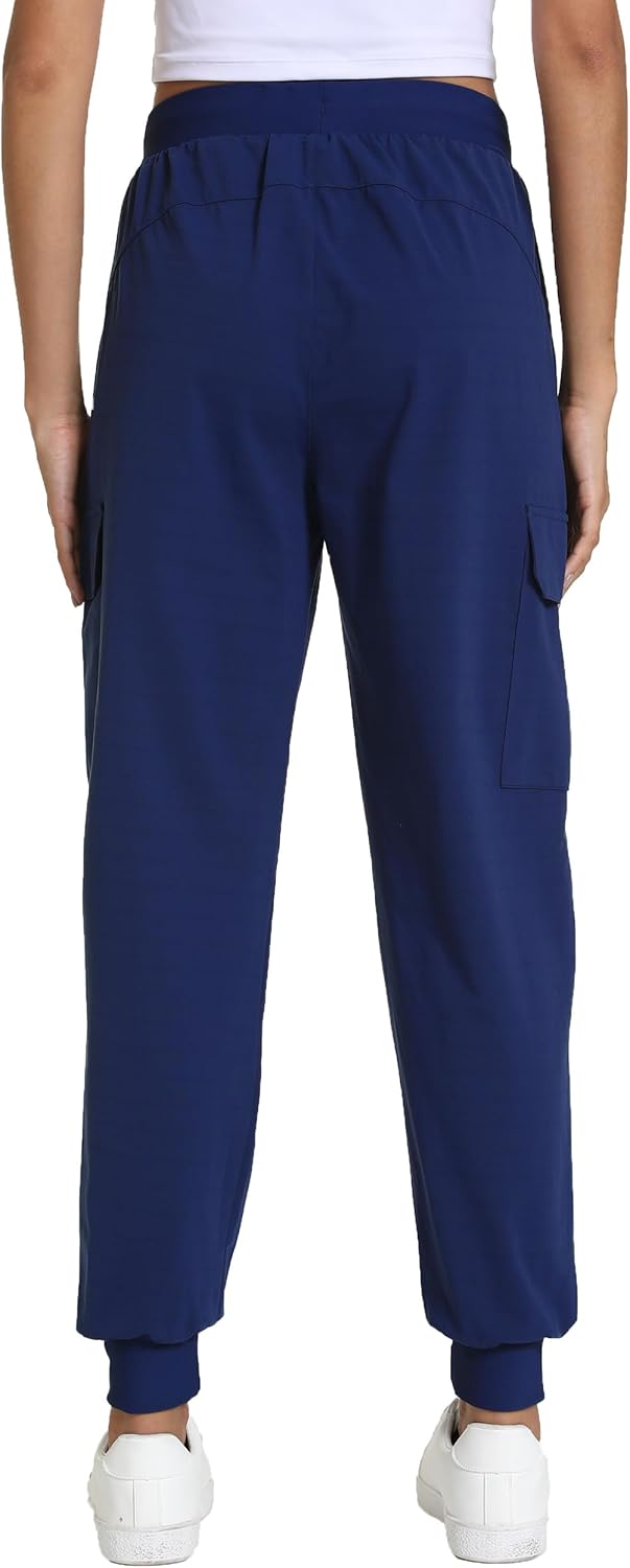 Kcutteyg Womens Water Resistant Hiking Pants with Pockets Quick Dry Soft Athletic Workout Joggers Pants for Camping Travel