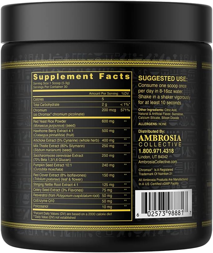 Ambrosia Nektar - Superfood Powder | Complete Health Supplement | Organ Support - Liver, Kidney Health | 30 Servings (Apple Symphony)