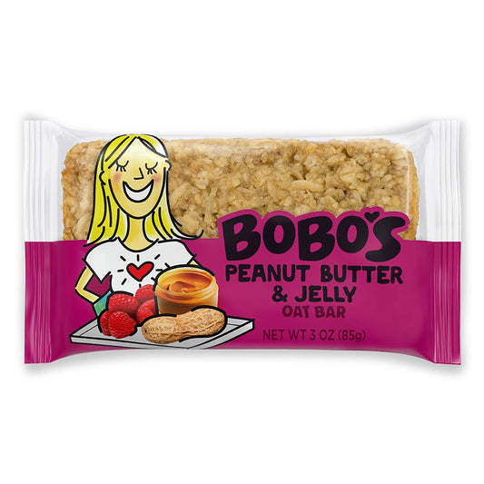 Bobo's Oat Bars, Peanut Butter and Jelly, 3 oz Bar (12 Pack), Gluten Free Whole Grain Snack and Breakfast Bar