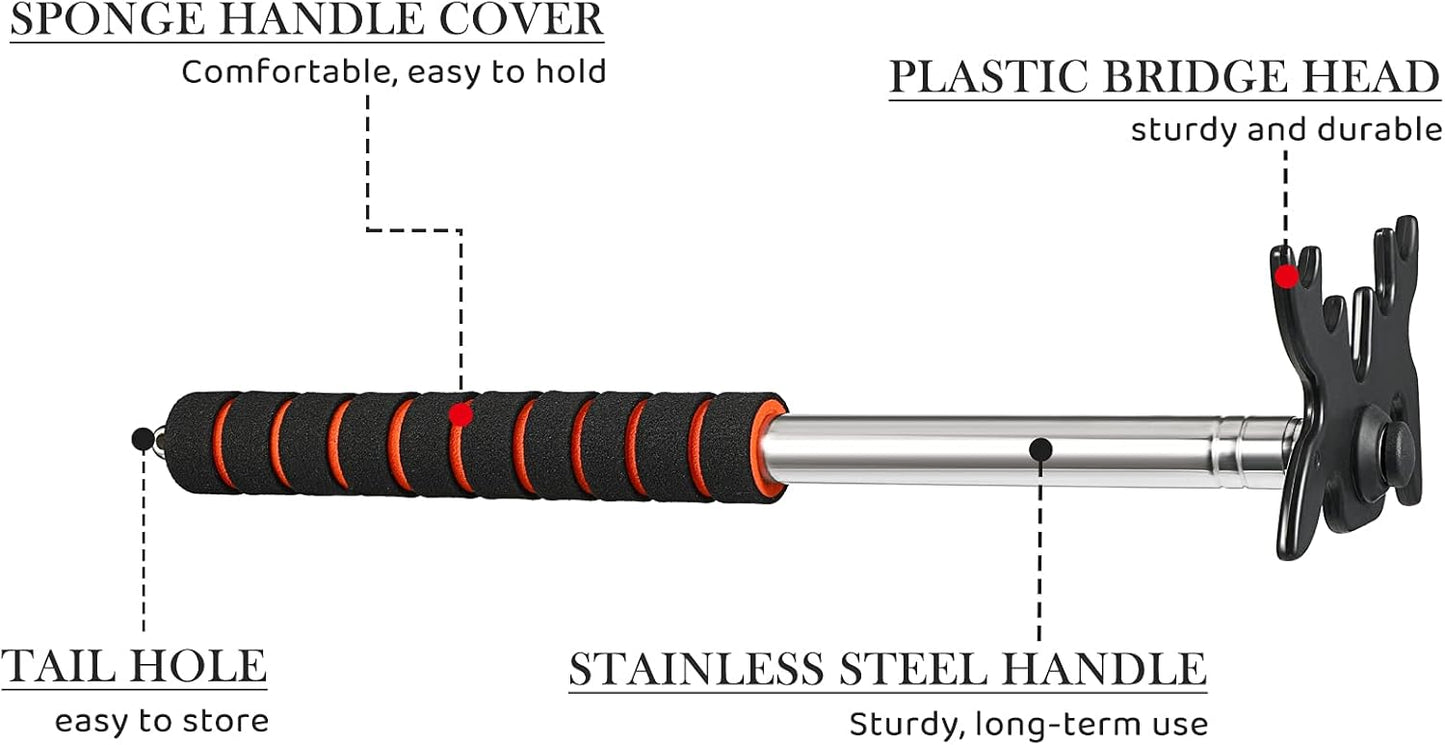 Skylety Retractable Billiard Cue Stick Bridge with Bridge Head, Snooker Set Billiard Pool Cue Accessory for Pool Table