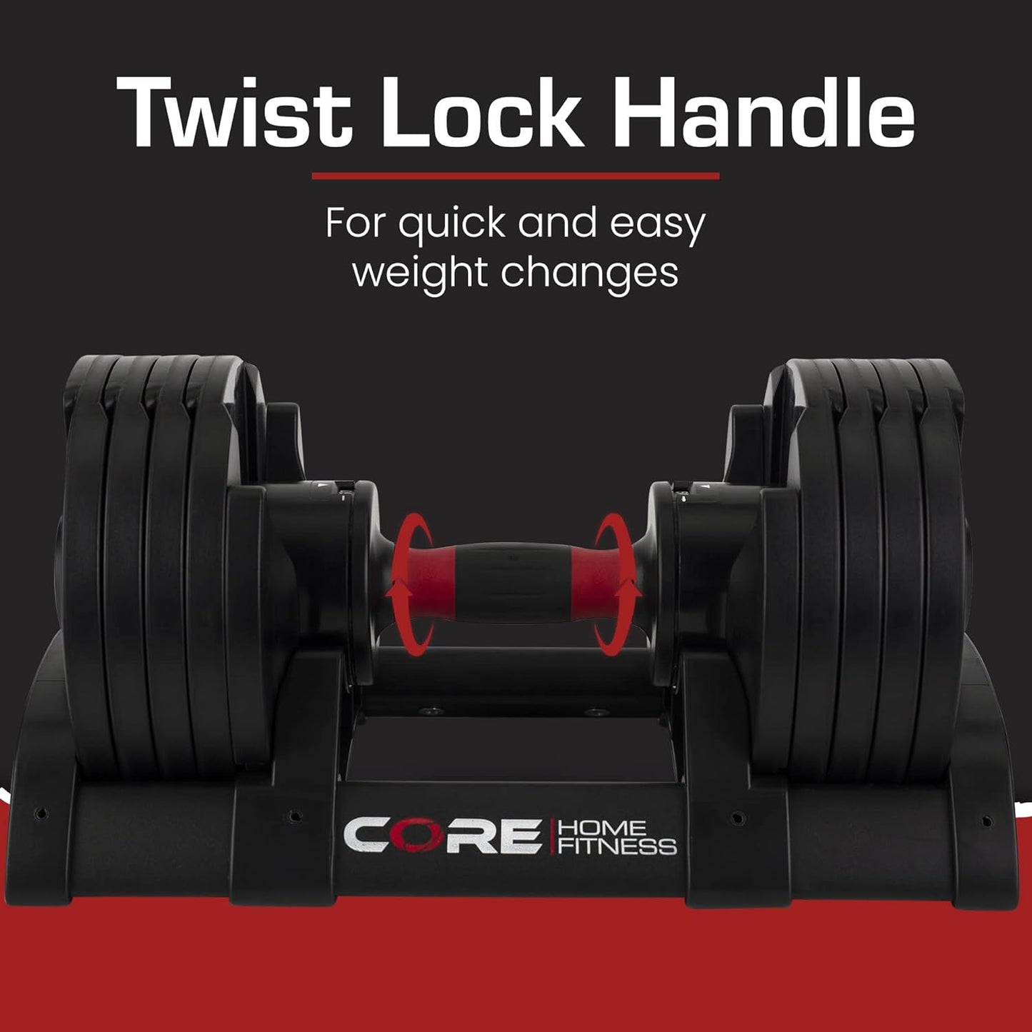Core Fitness® Adjustable Dumbbell Weight Set by Affordable Dumbbells