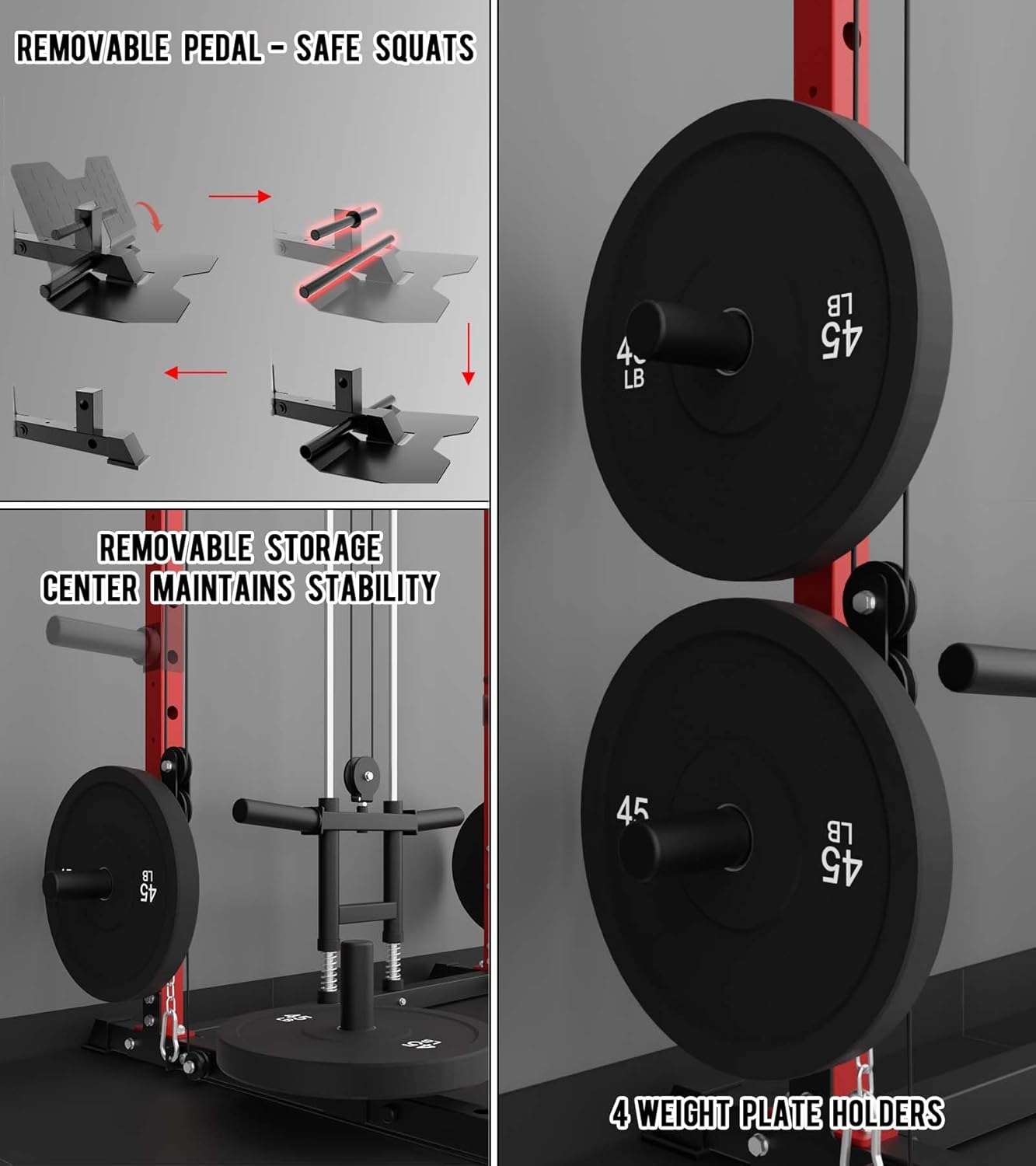 Eonfit E2 Power Cage，1500LB Squat Rack with Cable Crossover System.Multi-Function Power Rack for Home Gum.All-in-One Squat Rack with More Training Attachments