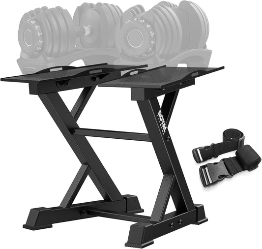 Adjustable Dumbbell Rack Weight Rack Heavy Duty, Home Gym Dumbbell Storage Stand Holder, Black