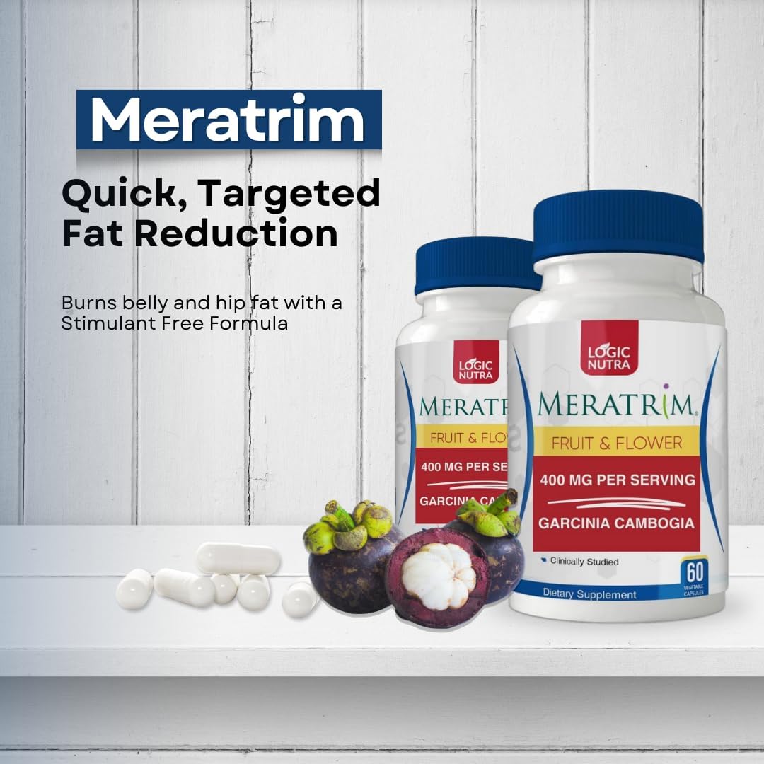 Meratrim Proprietary Blend 400 mg - Garcinia Mangostana (Fruit Rind) Extract - Stimulant Free - 60 Vegetable Capsules