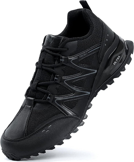 Kricely Men's Walking Shoes Breathable Lightweight Fashion Sneakers Non Slip Sport Gym Jogging Trail Running Shoes