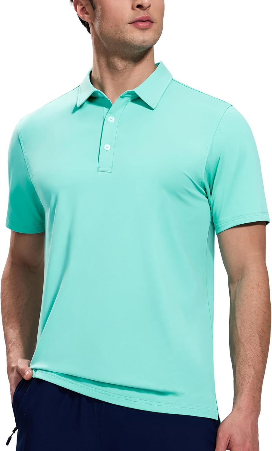 MIER Polo Shirts for Men Short Sleeve Dry Fit Performance Golf Tennis Active Collared Shirts, UPF 50+ Sun Protection