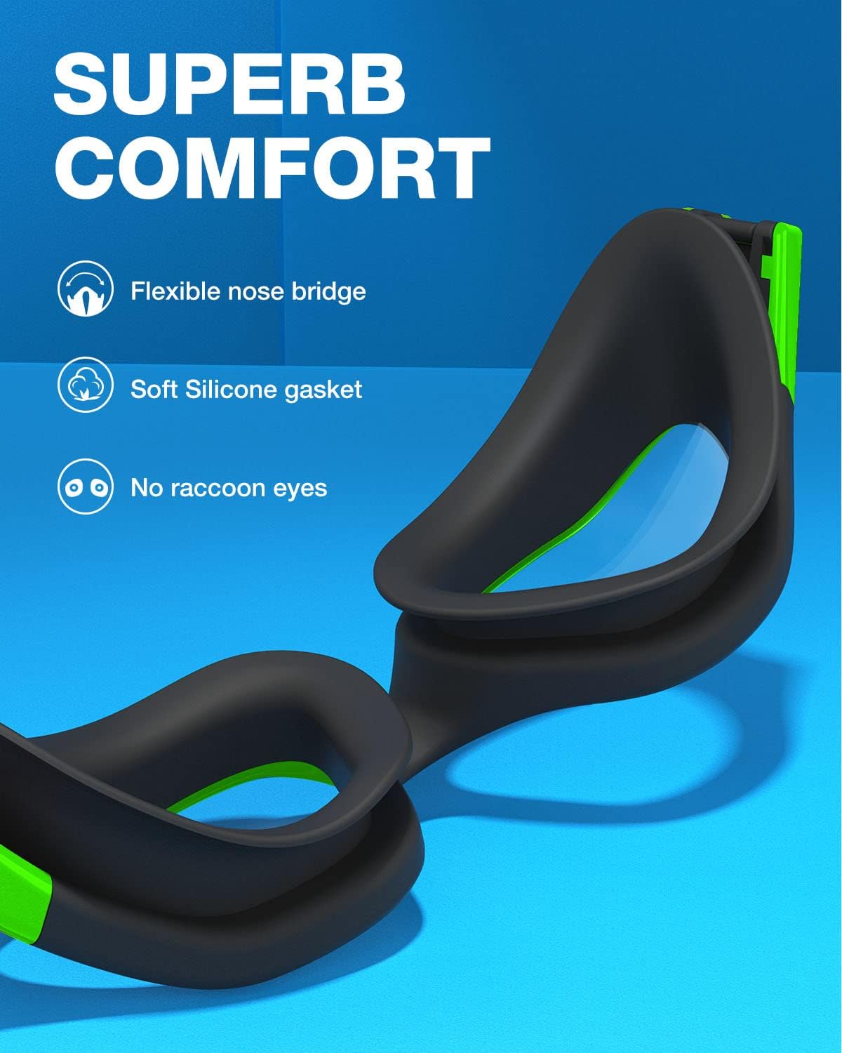 ZIONOR G1 Polarized Swimming Goggles for Unisex Adult Women Anti Fog 100% Anti UV Diving Goggles