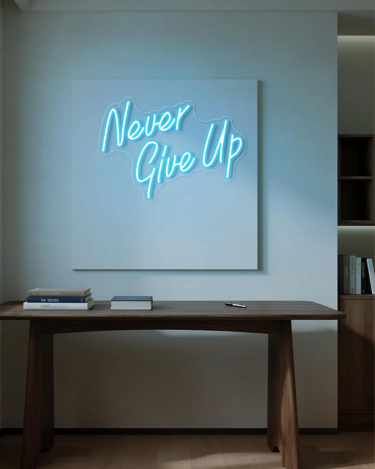 YIKBIK NEVER GIVE UPLED Neon Sign for Wall Decor,Neon Lights Party Decorations, USB Powered Switch Neon Lights lighting adjustable for Office Room, Gym Room, Man Cave, Gamer Room