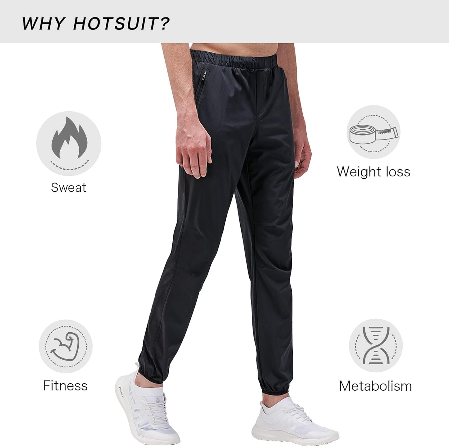 HOTSUIT Sauna Suit Men Anti Rip Boxing Sweat Suits Exercise Workout Jacket