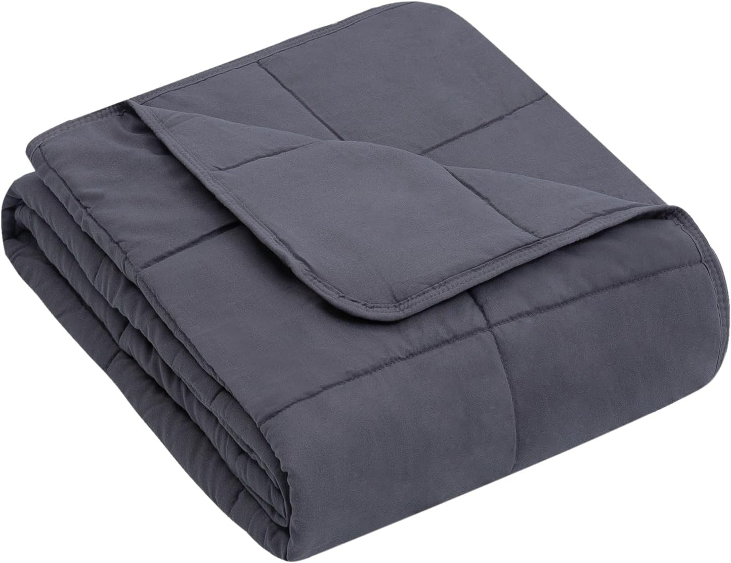 yescool Weighted Blanket (5 lbs, 36" x 48", Grey) Cooling Heavy Blanket for Sleeping Perfect for 40-60 lbs, Breathable Blanket with Premium Glass Bead, Machine Washable