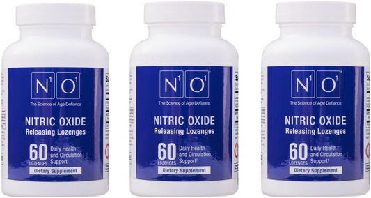 Nitric Oxide Lozenges for Heart Health Support - Dietary Supplement for Blood Flow, Oxygenation and Blood Pressure - 180 Count