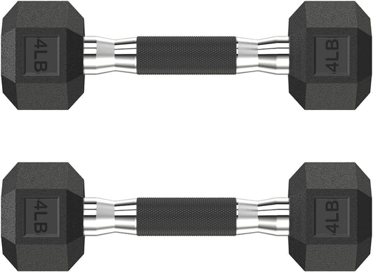Hex Dumbbell Set 2.5-400 lb, Rubber Encased Exercise & Fitness Dumbbells, Weights Dumbbells Set of 2, Hand Weight for Strength Training
