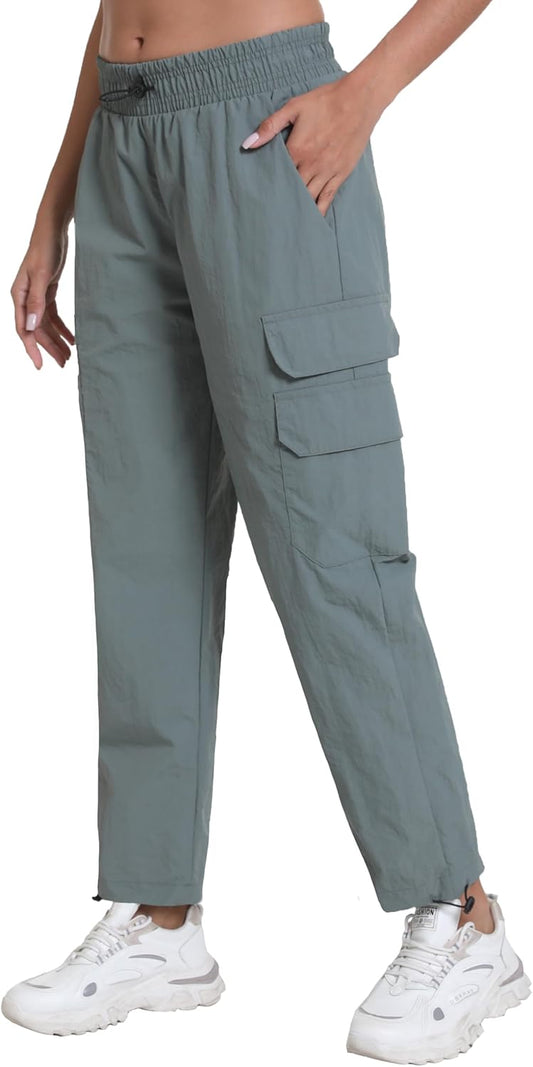 Women's Hiking Pants with Pockets - Travel Lounge Outdoor Quick Drying Lightweight Water Resistant Joggers