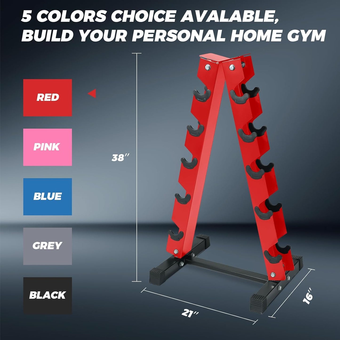 RitFit 250LB/300LB Rubber Hex Dumbbell Sets with Weights Rack, Multiple Color Choices Available, Great Gym Equipment for Home, Strength Training, Workouts