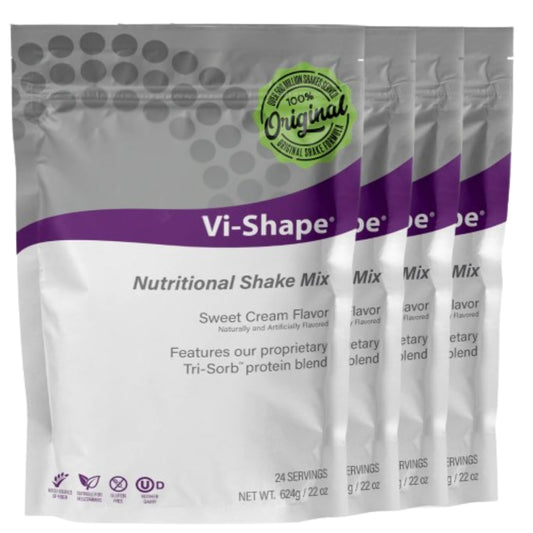 Vi Shape Original Nutritional Shake Mix Sweet Cream Flavor | 22oz (4 Bags, 96 Servings)