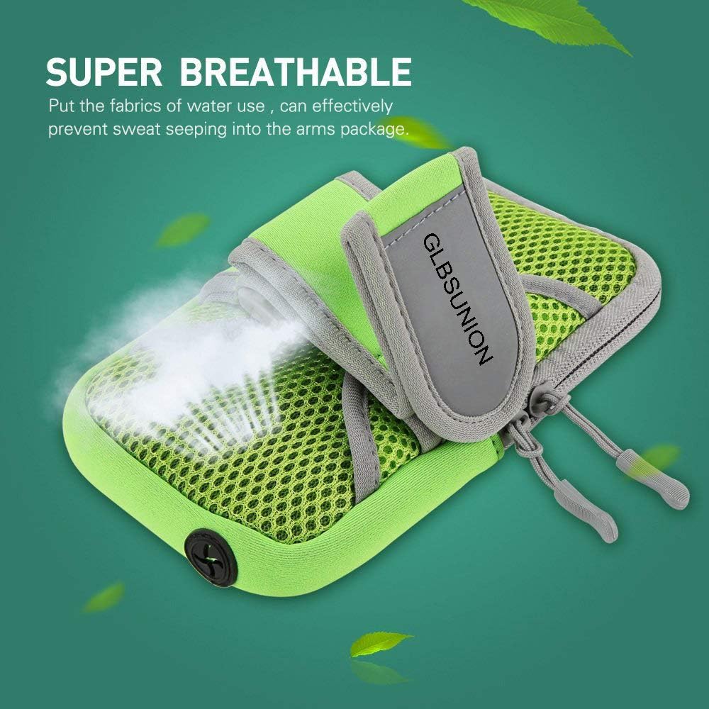 LENPOW Multifunctional Outdoor Sports Armband Sweatproof Running Armbag Casual Arm Package Bag Gym Fitness Cell Phone Bag Key Holder for iPhone 16 15 14 13 12 Pro MAX Plus Samsung Galaxy Note S24 S23