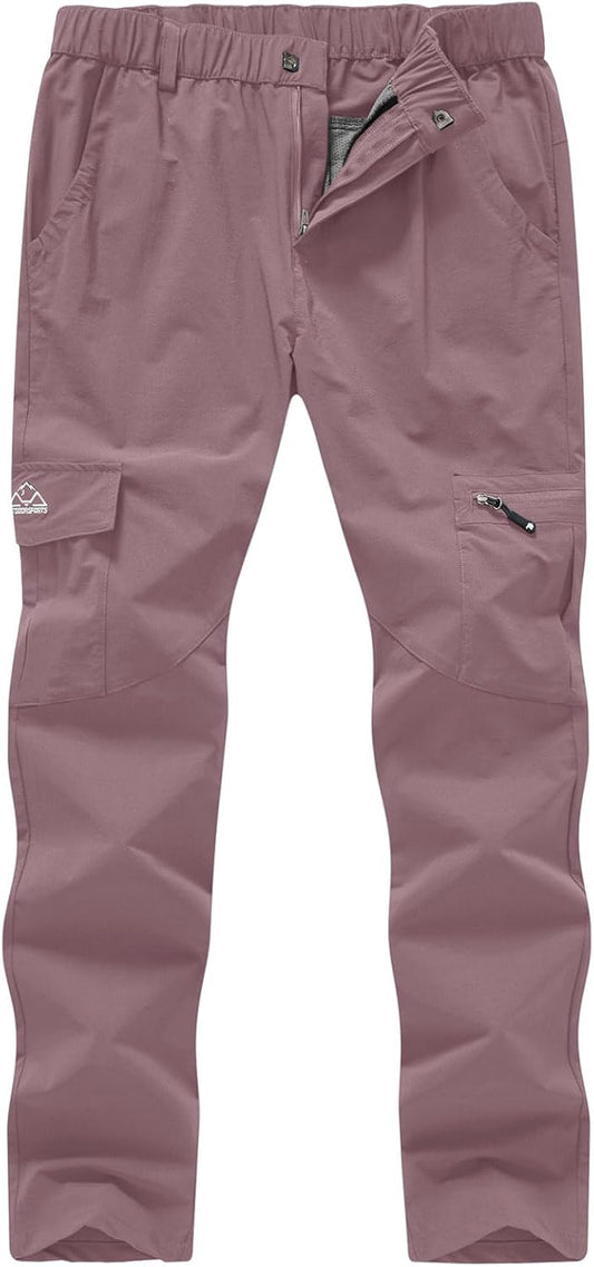YSENTO Women's Hiking Pants Lightweight Stretch Quick Drying UPF 50 Camping Travel Work Cargo Pants 6 Pockets
