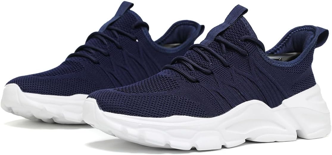 Mens Slip On Running Shoes Athletic Walking Trainers Lightweight Breathable Mesh Tennis Sneakers