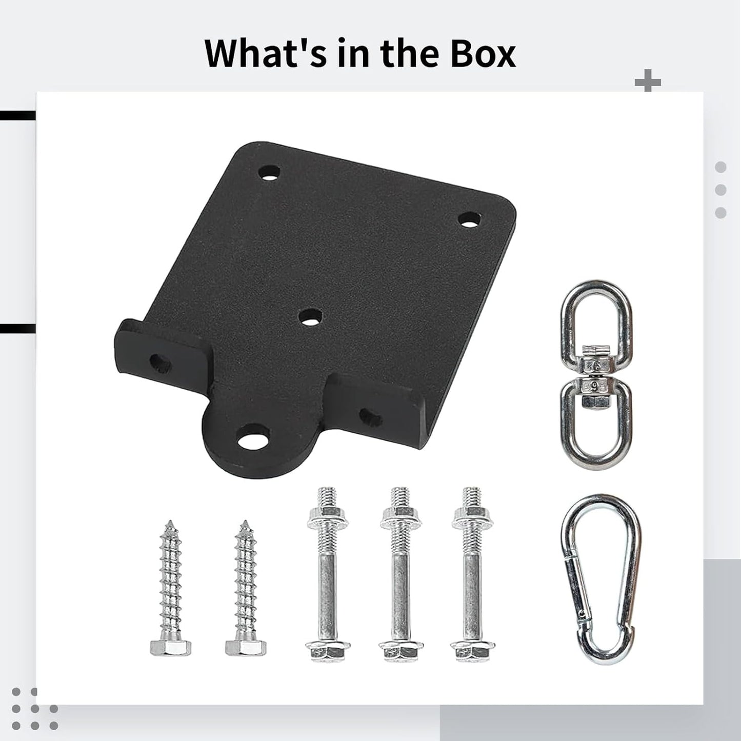 Punching Bag Hanger Ceiling Mount, Heavy Duty Boxing Bag Ceiling Mount with 360° Rotating Hook, Steel Construction, Beam Mount Hook for Home Gym Boxing Training