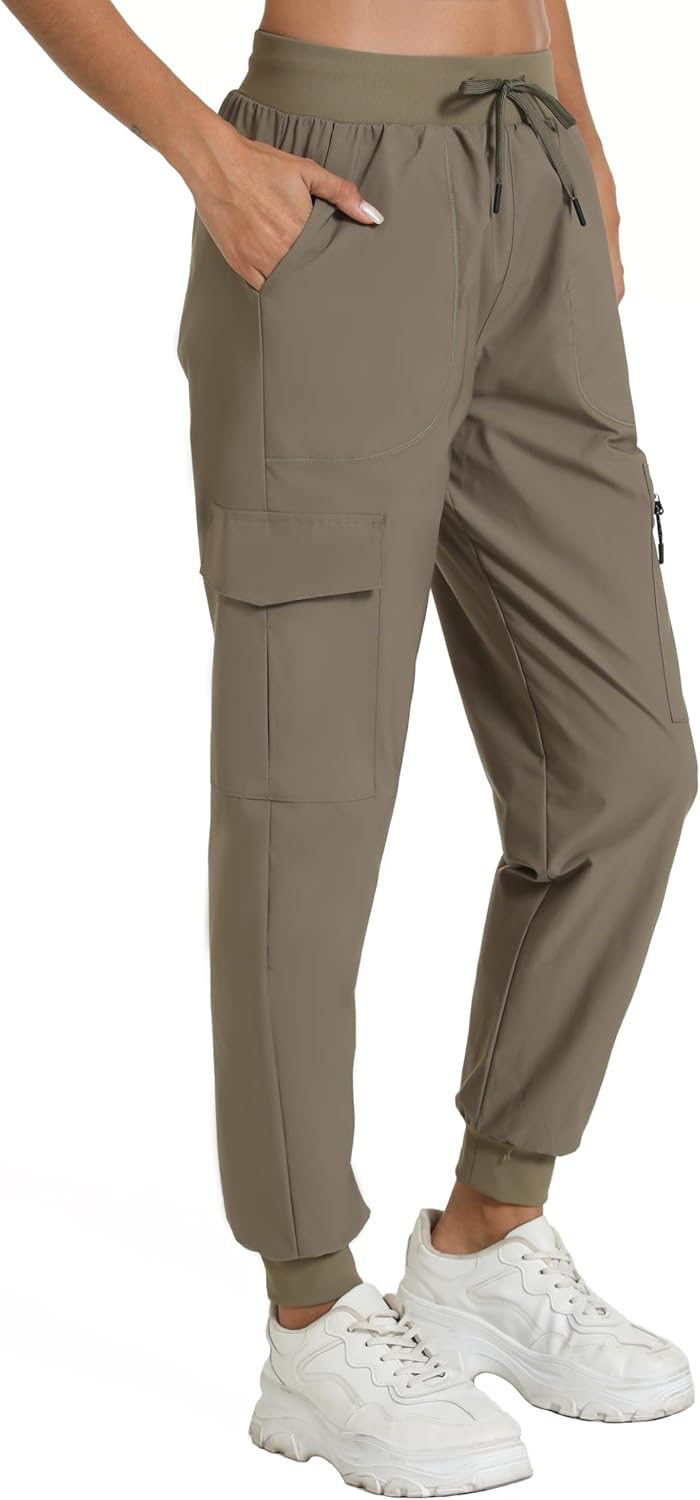 Women's Lightweight Cargo Pants with Pockets Stretchy Quick Dry Hiking Pants for Travel Casual Outdoor