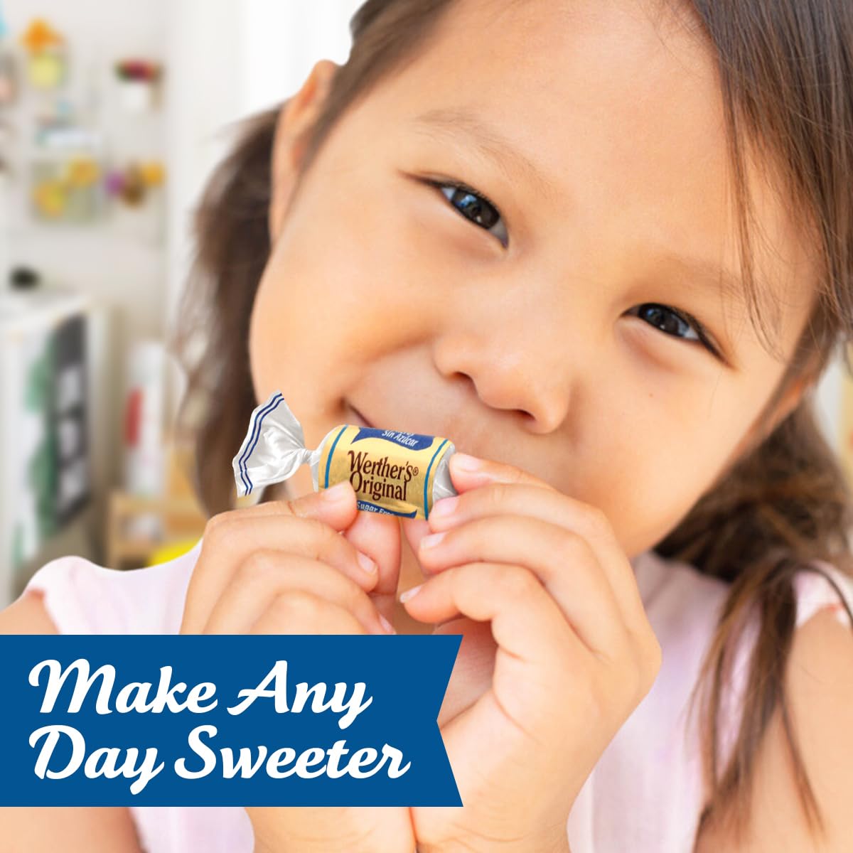 Werther's Original Chewy Sugar Free Caramel Candy, Individually Wrapped Healthy Sweet Caramel Bites for Guilt-Free Pleasure, Melts in Your Mouth in a Satisfying Creamy Way, 1lb