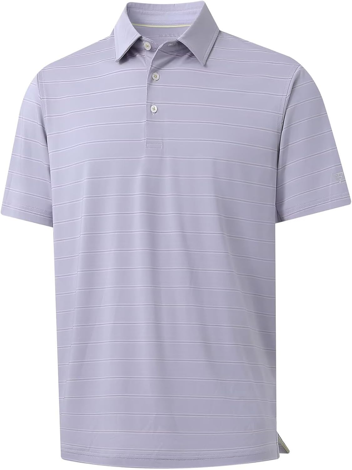 M MAELREG Golf Shirts for Men Moisture Wicking Striped Polo Performance Dry Fit Business Sports Mens Polo Shirts Short Sleeve