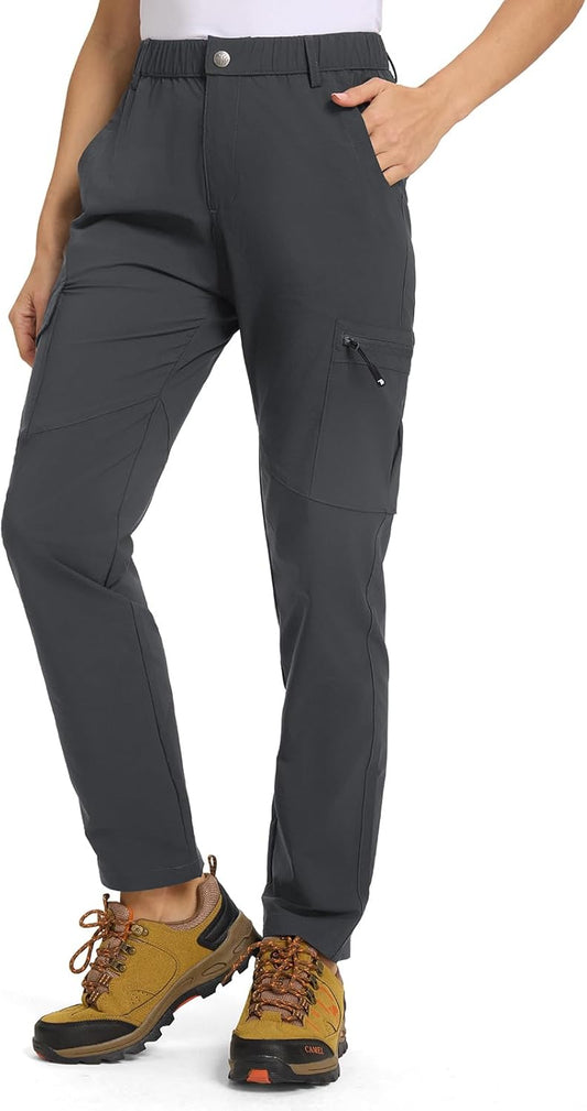 TBMPOY Women's Hiking Cargo Pants Lightweight Water Resistant Quick Dry Fishing Camping Travel Work Pant with 6 Pockets
