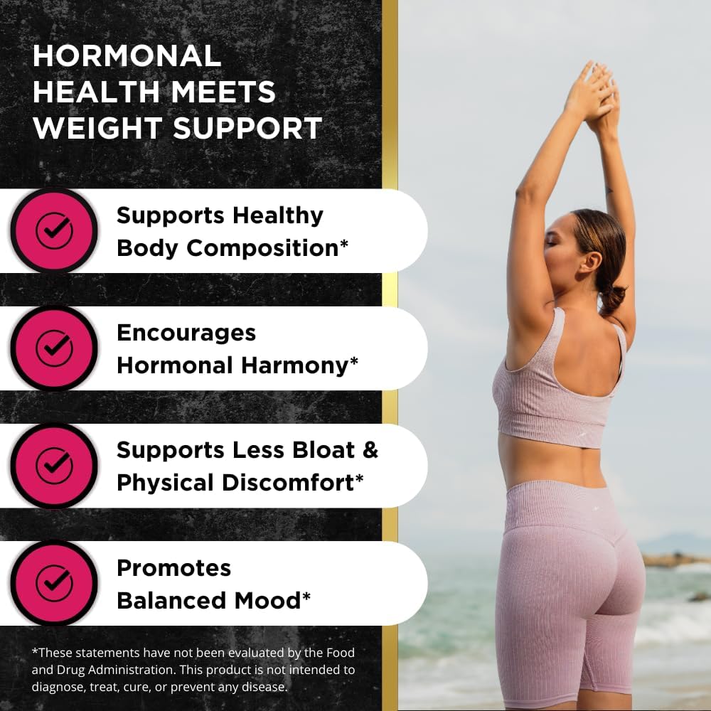 UNALTERED Hormone Balance for Women Weight Management - Natural Hormonal Wellness Support - Features Green Tea Extract, Cayenne, Magnesium, & Zinc - 90 Vegan Capsules